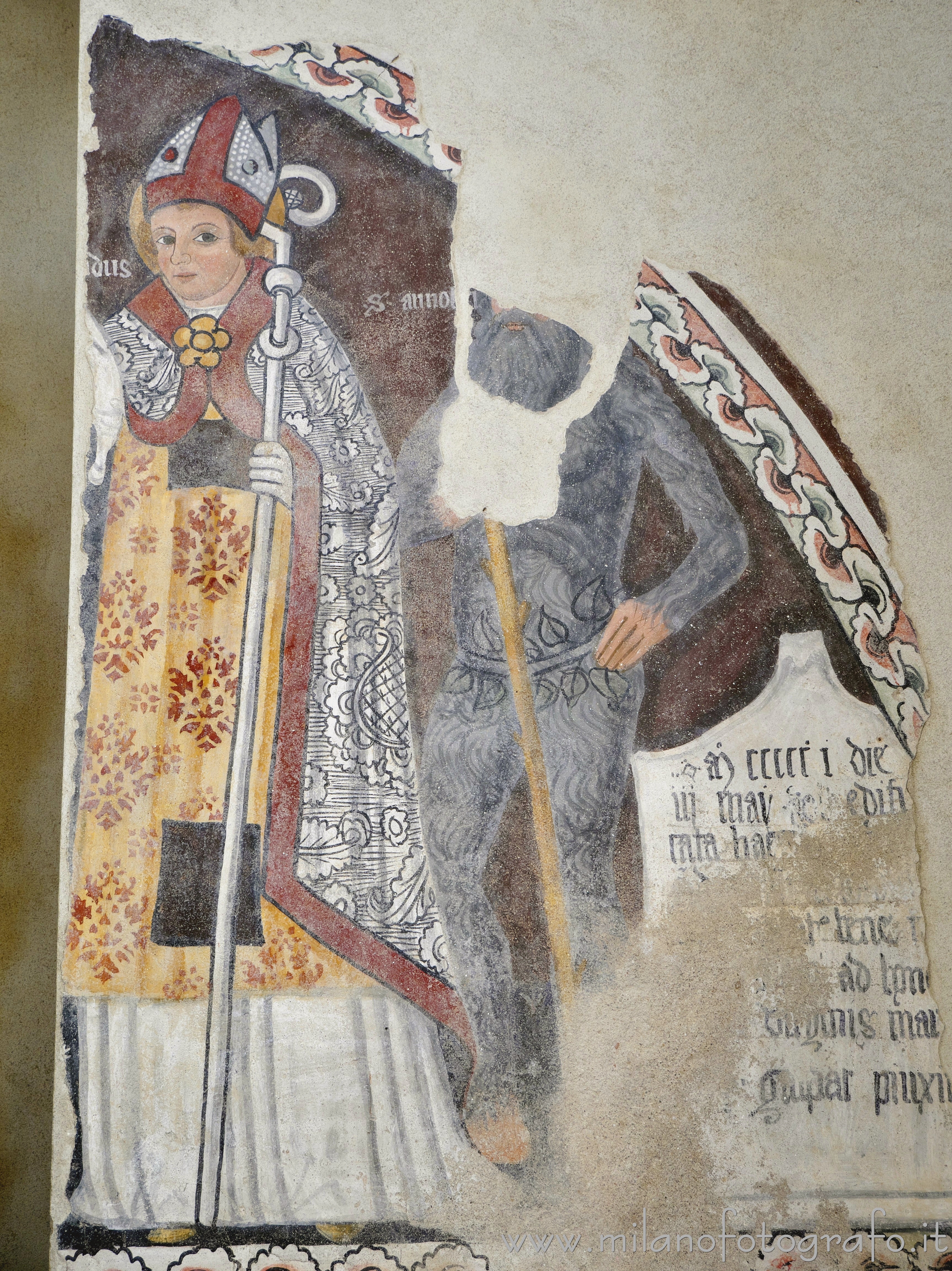 Benna (Biella, Italy) - St. Gotthard and Wild Man in the Oratory of Saint Mary of Graces - Full resolution picture